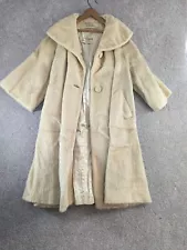 Rare Lilli Ann Vintage Fur Cream White Coat - Size XL ?