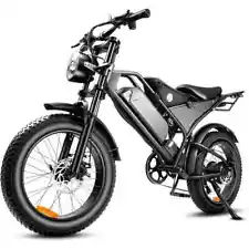 Electric Bike w/1000W Motor, 48V/15Ah and Up To 28+MPH, 7Speed Front Turn Signal