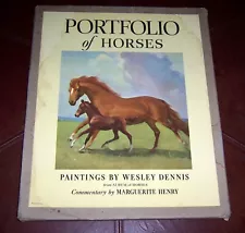 Portfolio of Horses - 23 Vintage Art Prints - Wesley Dennis - Marguerite Henry