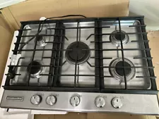 KitchenAid KCGS550ESS 30 Inch Gas Cooktop with 5 Sealed Burners: Stainless Steel