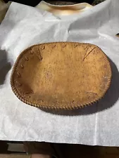 I Believe This Is A Vintage Alaskan Handmade Birch Bark Gathering Basket 9.5”