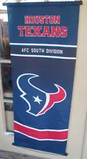 Houston Texans Flag 19 x 43 Vertical Hanging Wall Decor Logo Bar Banner cave NF