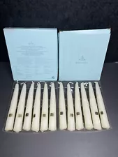 Set 6 Vtg Handipt PartyLite 6" Ivory Dinner Unscented Hand-Dipped Taper Candles