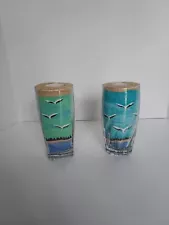 Set Of 2 Handcrafted Sand Designed Tealight Candles