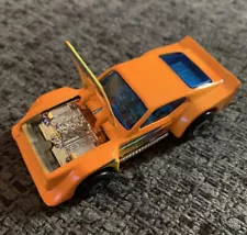 1983 MATCHBOX IMSA FORD MUSTANG ORANGE 1:64 DIECAST 3" CAR W/ YELLOW & BLUE VG+