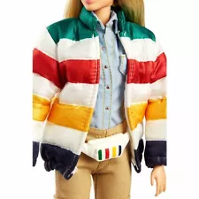 Barbie SIGNATURE HUDSON BAY LOGO STRIPES FASHION PUFFER COAT