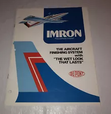 Vintage DuPont Aviation Imron Finishes Guide 7 P. Paint Refinishing Glass Fabric