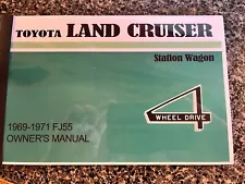 1969-1971 Toyota Land Cruiser FJ55 Owner's Manual User Guide