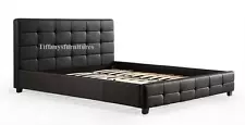 #4009 Gorgeous Modern Tufted Queen Size PU Leather bed (FREE SHIPPING)