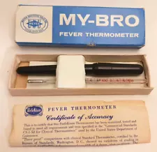 Vintage/Antique, My-Bro Fever Thermometer with 1955 Certificate