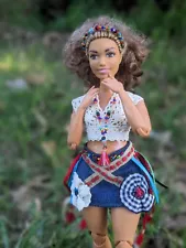 Handmade Doll Fashion, Boho, Hippy Clothes for Curvy Barbie! Doll Not For Sale