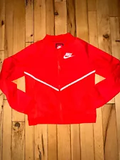 Nike Sportswear Track Jacket Red Mesh Print Size Small Sample Not For Sale