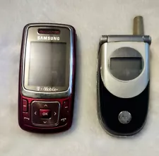 Old Samsung & Motorola Cell Phones No Chargers With Batteries Collector Pieces