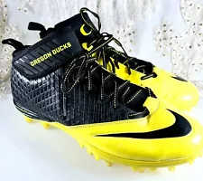 Nike Men's 12 Lunar Super Bad TD Pro Oregon Ducks Black Yellow Football Cleats