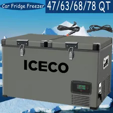 47/63/68/78QT ICECO Portable Fridge Freezer With SECOP Compressor Camping Travel