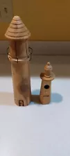 wooden lighthouses lot of 2