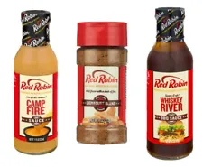 1 Red Robin Campfire Sauce, Signature Blend Seasoning & Whiskey River BBQ Sauce