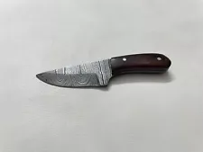 Custom Handmade Damascus blade knife - - Fixed blade knife with sheath