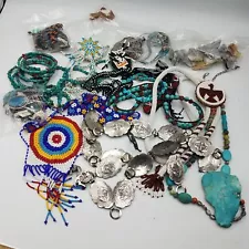 Native American South Western Turquoise Beaded Jewelry Mixed Lot