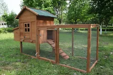 Outdoor 80'' Wooden Chicken Coop Nest Box Hen House Poultry Pet Hutch Garden