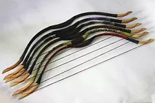 30LB Handmade 1.1m Traditional Longbow Recurve Bow Horse Riding Archery Hunting