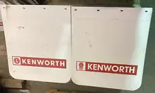 ~ A PAIR OF LEFT & RIGHT SIDE 27" x 24" KENWORTH USED TAKE OFF VINYL MUDFLAPS ~