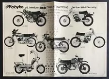 DKW RANGE Motorcycle LF Sales Specification Poster Undated Sachs Engines fitted