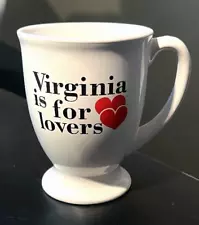 Collectible Coffee Mug Cup State of Virginia Is For Lovers Hearts 2008 White