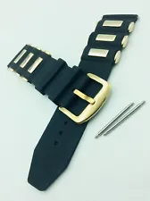 26mm Black watch strap INVICTA Gold Buckle Band Pro Diver 6981 1435 6084 4060