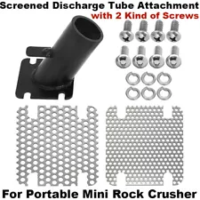 For Portable Mini Rock Crusher Screened Discharge Tube Attachment with Screws