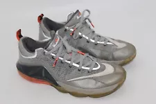 Mens Size 13 Nike Lebron Low Wolf Gray Orange “Earned” Basketball Shoes 2015