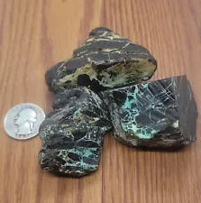 San Pedro Variscite/Turquoise stabilized rough for cabbing - 195 grams