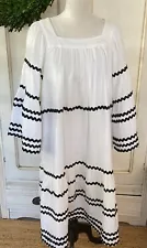 Lisa Marie Fernandez For Target White Ric Rac Flare Sleeve Dress Size XS