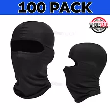 100x Bulk Wholesale Black Balaclava Full Lightweight Face Sun Ski Shiesty Mask