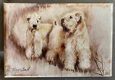 Ruth Maystead Best Friends Color Fridge Magnet Soft Coated Wheaten Terrier Dog