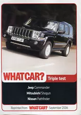 Jeep Commander Mitsubishi Shogun Nissan Pathfinder 2006 sales brochure UK market