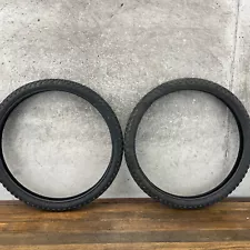 Old School BMX Tires 20 in Black 1990s Comp 3 Clone 20 x 1.75 Kenda Set 2