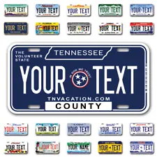 Custom state License Plates with personalized text Car 12x6- Moto 7x4 - Bike 6x3