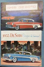 OLD 1955 DESOTO STYLIZED FOR TOMORROW SALES BROCHURE & POSTER FIREFLITE FIREDOME