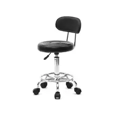 Adjustable Rolling Salon Stool with Back for Massage Medical Artist Beauty