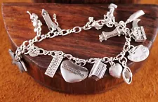 James Avery Med Twist Loaded Charm Bracelet Sterling Silver & Mixed Metals 7 1/4