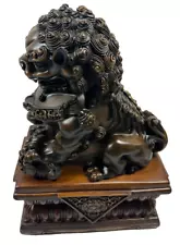 Large Size Wealth Prosperity Fu Foo Dog Guardian Lion Statue Feng Shui Decor