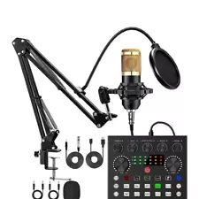 Recording Studio Equipment Podcast Equipment Bundle Kit Audio Interface DJ Mixer