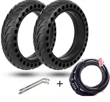 2-Pack 8.5" Solid Tires for Electric Scooter with 2 Tools and Lock