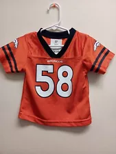 NFL Team Apparel Kids Denver Broncos Von Miller 58 Baby 18 Months Orange Jersey.