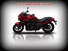 2014 Honda CTX 700 Motorcycle New Metal Sign - Pristine Condition in Red & Black