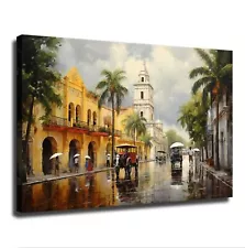 City Dominican Republic - Santo Domingo Art Palace Oil Painting Poster Modern