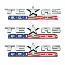 USA Flag TEXAS Edition Right Left Emblem Badge Decals 3pcs for Silverado Sierra (For: 2013 Chevrolet Silverado 1500)