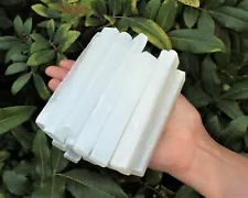 1/2 lb Bulk Wholesale Lot 5" Selenite Logs Crystal Sticks Wand Blade 8 oz