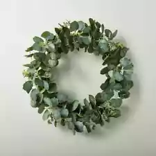 24" Faux Silver Dollar Eucalyptus Wreath - Hearth & Hand with Magnolia